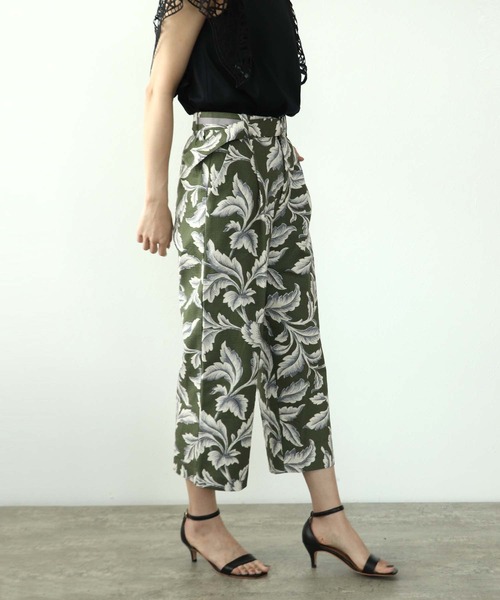THREE FIFTY STANDARD リーフグリーンのわくわくズボン Exciting Leaf Green Pants Made with Atsuko Kaneko of THREE