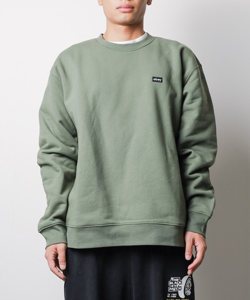 トレーナー スウェット 「W」「it」「ut21」「OBEY」MINI BOX LOGO CREW オベイ ミニボックスロゴクルースウェット レディー