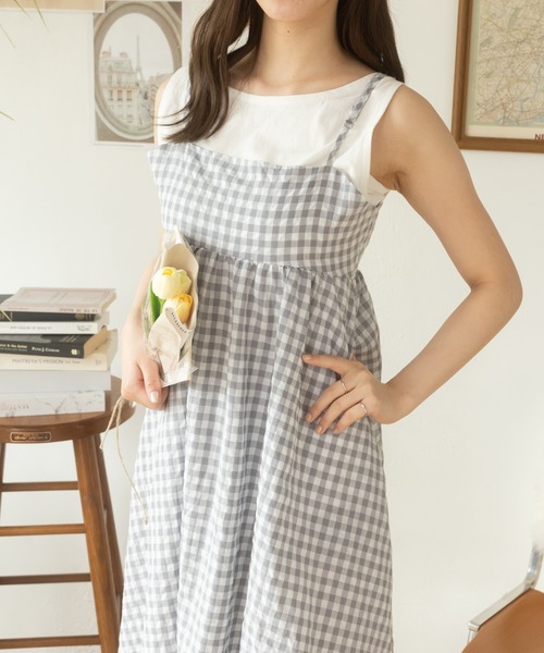 週末まで1000円お値下げ♥️アンドラブ♥️ギンガムチェックワンピース3L 23時＆LOVEショー❤︎】大人が魅せるギンガムプリントティアード