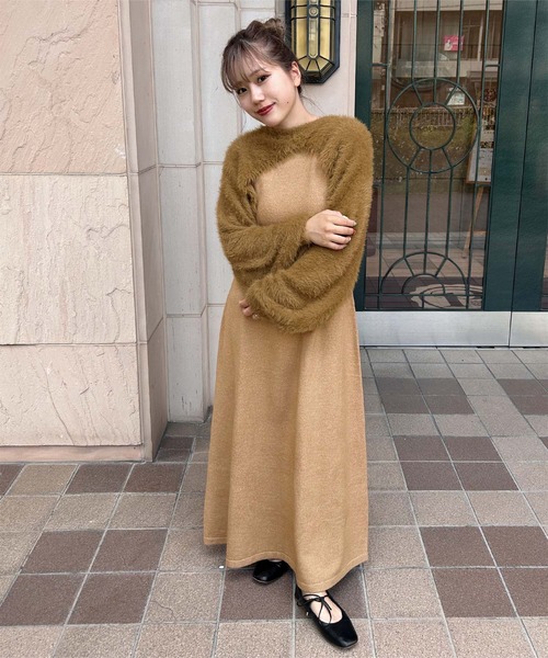 titivate（ティティベイト） ワンピース シャギーニットセット