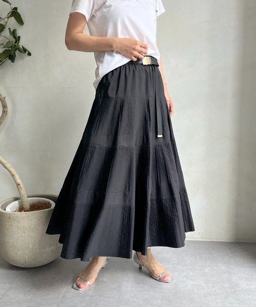 DouDou（ドゥドゥ） スカート 「新色追加」「WEB限定」 三段プリーツ
