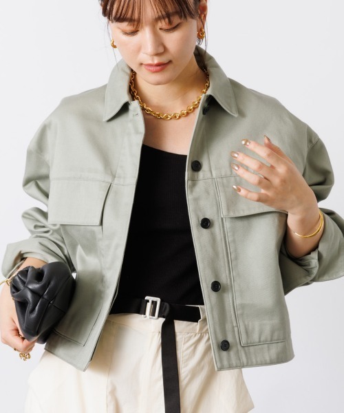 Rouge vif（ルージュ ヴィフ） ブルゾン アウター ショート丈ビッグ 