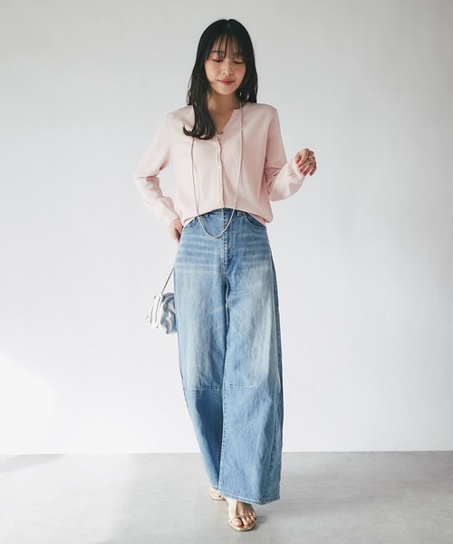 La boutique BonBon✨クールタッチUVスキッパーカーディガン　白 La boutique Bonbon カーディガン クールタッチUVスキッパー