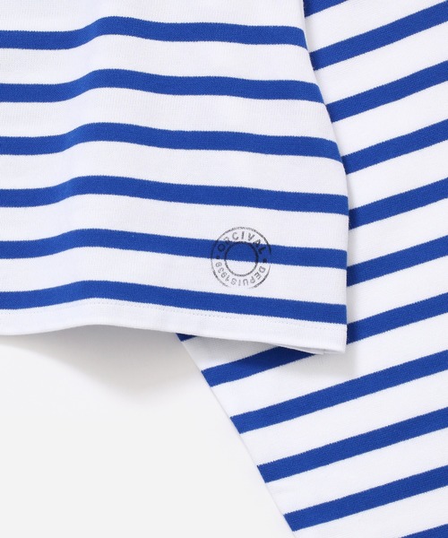 tシャツ WOMEN「ORCIVAL for BIOTOP」basque shirt cropped レディース BIOTOP tシャツ WOMEN「ORCIVAL for BIOTOP」basque shirt