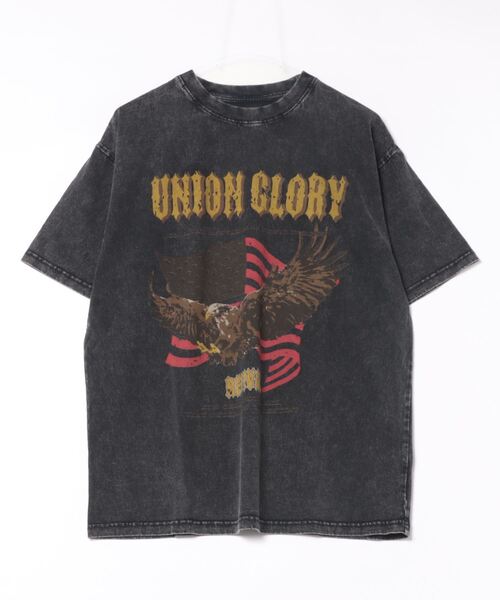 ROUGH TRADE tシャツ USAコットン ピグメント イーグル半袖TEE