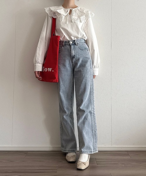 Cham. ジーンズ デニム デニムパンツ ハイウエストデニムワイド