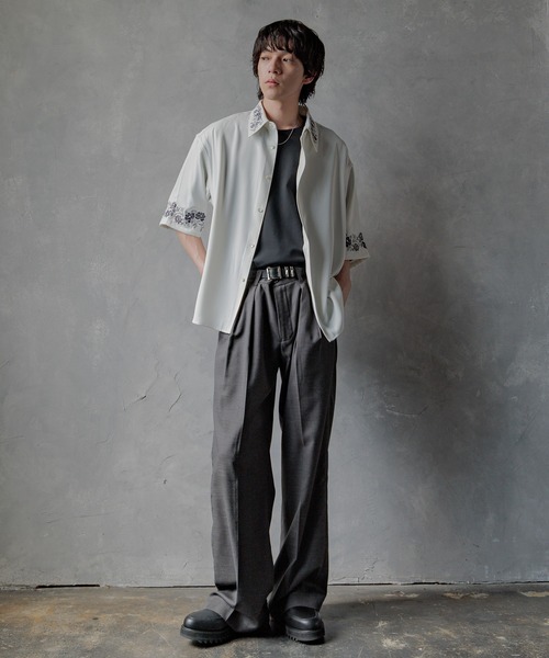 HARE TOROMIシシュウシャツ ワイドパンツ 2着セット HARE シャツ 「SET UP対応 イージーケア」TOROMIシシュウシャツ
