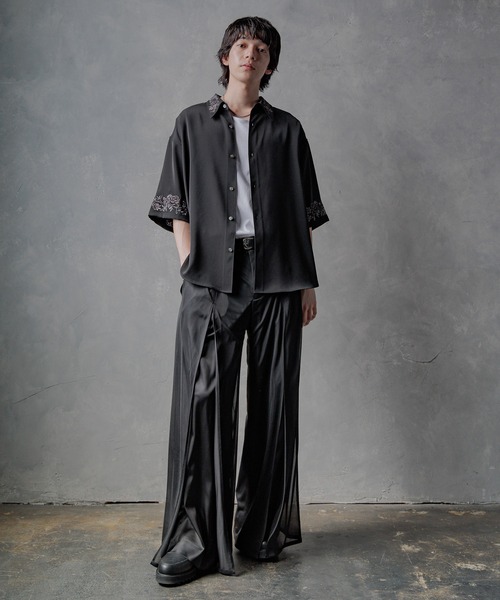 【新品】HARE ハレ オーバーサイズ シシュウシャツ Sサイズ メンズ お洒落 HARE シャツ シルキーグロウシシュウシャツ(HARE) メンズ