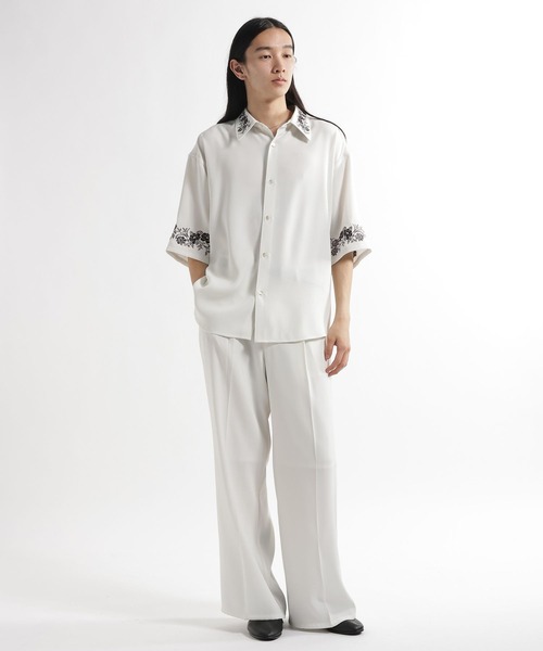 あ*お様 【新品未使用】HARE TOROMIシシュウシャツ ホワイト Sサイズ HARE（ハレ） シャツ 「SET UP対応 イージーケア」TOROMIシシュウ