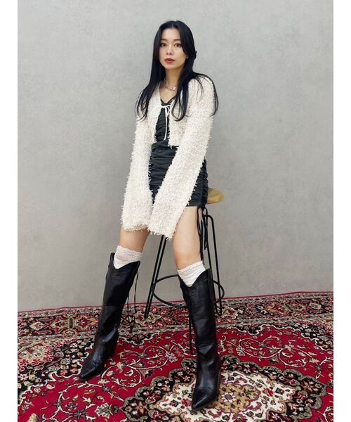 古着 ウエスタンブーツ S EVRIS ブーツ エッジデザインウエスタンブーツ レディース : ZOZOTOWN