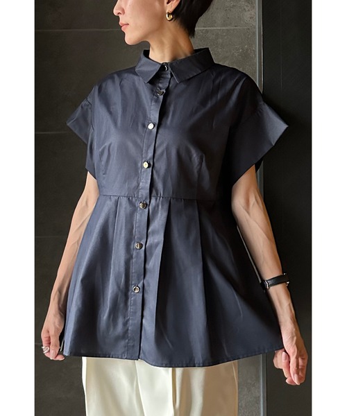 ⭐︎ mimi様⭐︎かぐれ ビッグシャツ 大きいサイズ ゆったり タック 日本製 ビッグカラー袖タックシャツ [C6519] - レディースファッション通販