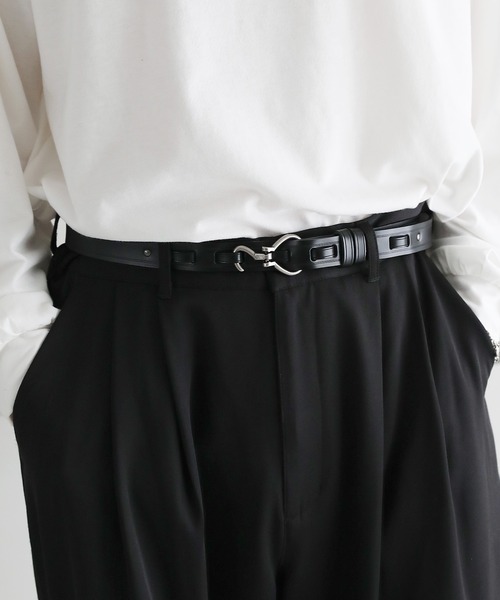 ASTRONOMY ベルト 牛革 レザーフックベルト 25mm メンズ : ZOZOTOWN