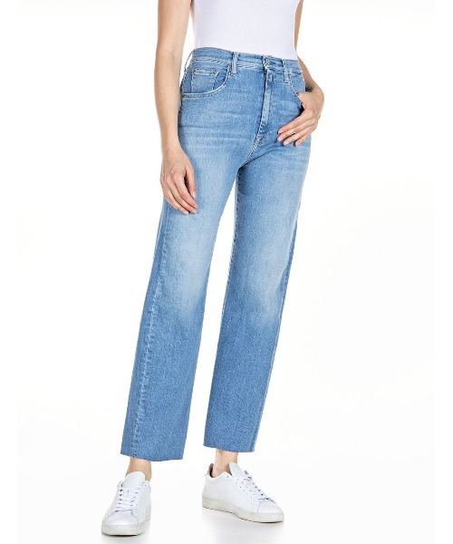 送料込★REPLAY★WA532.000.809881 ジーンズ Margott baggy-fit jeans Medium blue | Replay Jeans