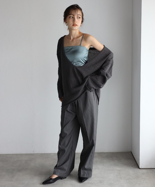 TODAYFUL 2wayサテントップ ¥14,300 ENC キャミソール 2way satin bare top / 2wayサテンベアトップ