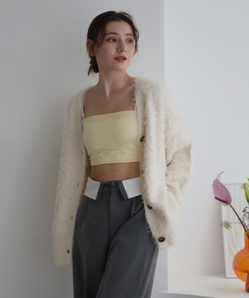 ENC キャミソール 2way satin bare top / 2wayサテンベアトップ