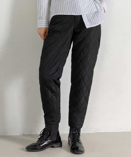 DAY CLOSET パンツ レディース きれいめシルエット。キルティング