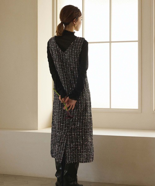 fifth（フィフス） ワンピース ミックスカラーツイードジャンスカ