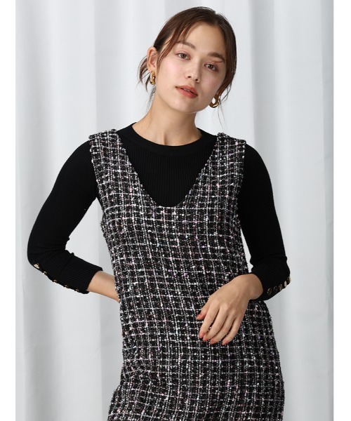fifth（フィフス） ワンピース ミックスカラーツイードジャンスカ