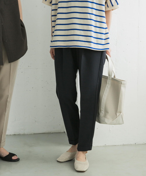 SLOBE IENA パンツスーツ　ネイビー　38 美品）SLOBE IENA ネイビー パンツ セットアップ スーツ