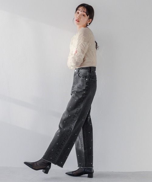 「LOWRYS FARM」 ショートブーツ MEDIUM ブラック レディース_画像7