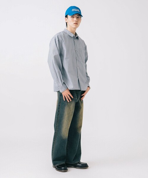 BEAMS HEART シャツ ミニチェック柄 ボックス メンズ レディース