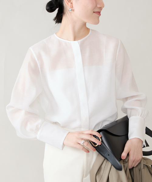 VERMEIL par iena オーガンジーギャザー　ブラウス　未使用新品 楽天市場】【SALE／30%OFF】オーガンジーギャザーブラウス