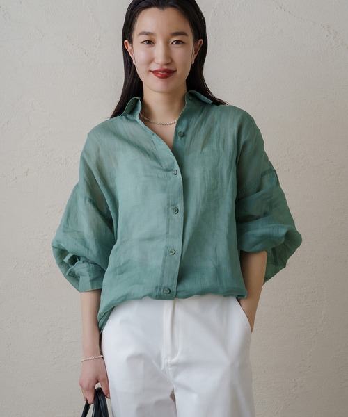 Loungedress 「LOUNGEDRESS」 長袖シャツ FREE オフホワイト