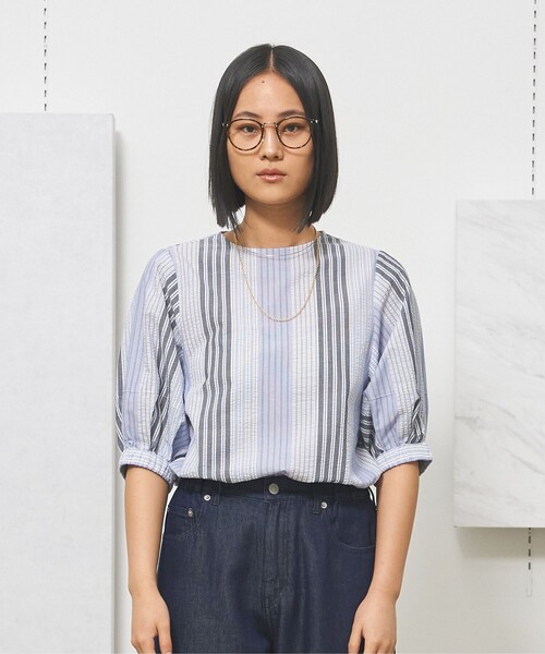 J.PRESS YORK STREET ブラウス シャツ 「WOMEN」マルチストライプ 