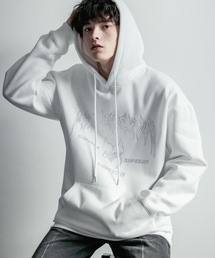 て*割様 STONE  フード付きパーカー グレー Rocky Monroe（ロッキーモンロー） パーカー オーバーサイズ ライン