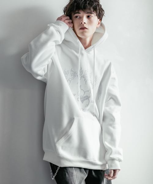 Rocky Monroe（ロッキーモンロー） パーカー オーバーサイズ ライン