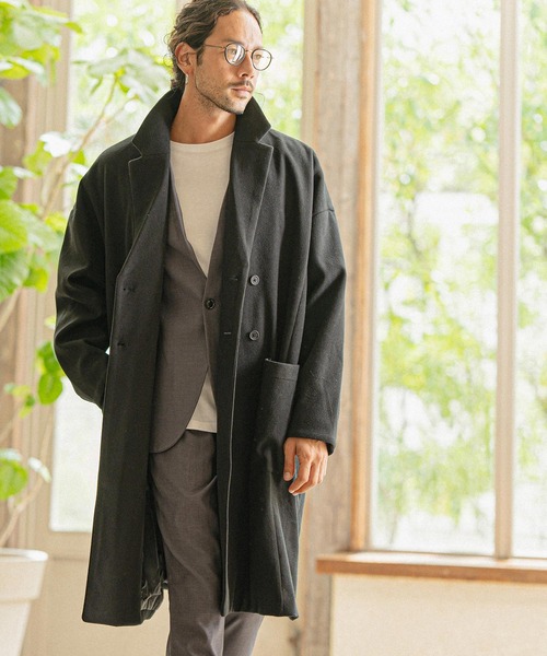 「CAMBIO」 チェスターコート FREE キャメル メンズ_画像3