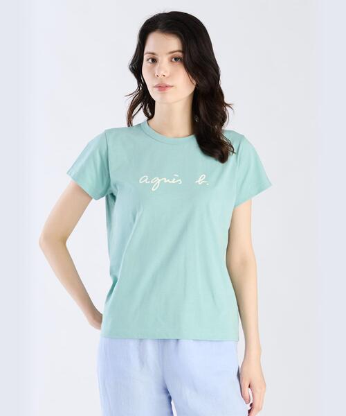 agnes b. tシャツ ロゴプリント コットン 半袖Tシャツ ”Brando
