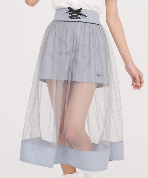 PINKHUNT パンツ ピンクハント チュールスカート付き レース