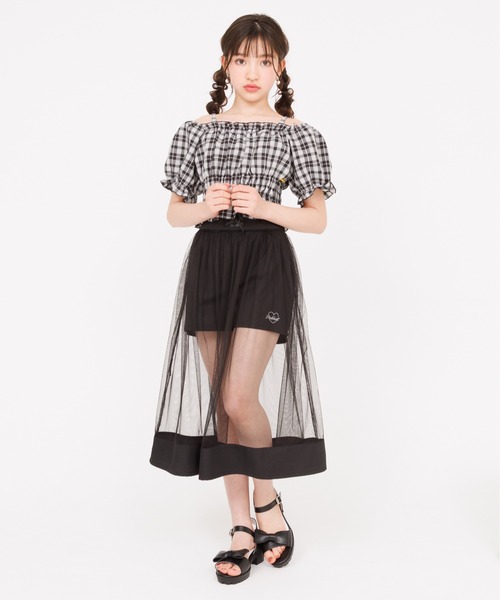 PINKHUNT（ピンクハント） パンツ チュールスカート付き レースアップ
