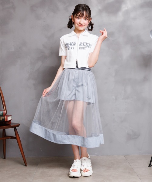 PINKHUNT パンツ ピンクハント チュールスカート付き レース