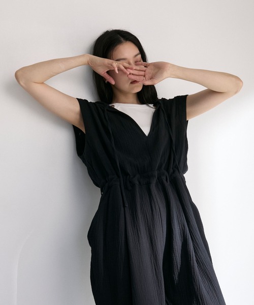 your/0w オールインワン 2way V-neck hood all in one outfit