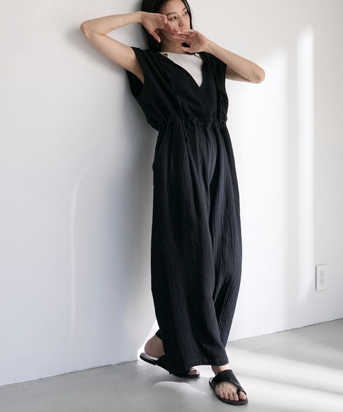 your/0w オールインワン 2way V-neck hood all in one outfit
