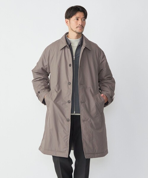 SHIPS（シップス） ステンカラーコート LARGE チャコールグレー メンズ