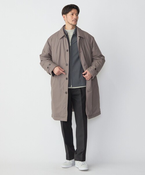 SHIPS（シップス） ステンカラーコート LARGE チャコールグレー メンズ