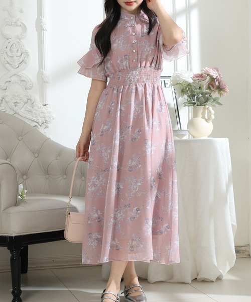 Lace Ladies（レースレディース） ワンピース 花柄 袖コンシャス