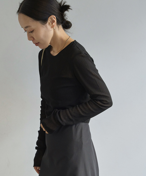 plage tシャツ 「追加」Mesh Sheer ロンT 3 レディース