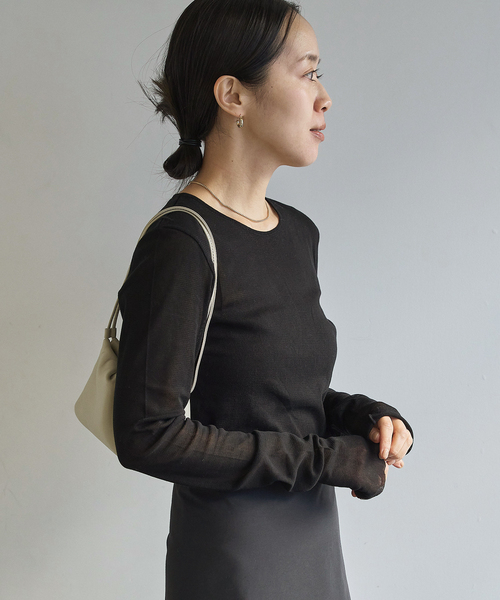 Mesh SheerロンT 3 プラージュ 追加》Mesh Sheer ロンT 3（Tシャツ/カットソー）｜Plage