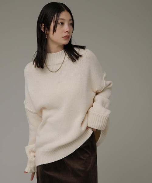 「URBAN RESEARCH Sonny Label」 長袖ニット FREE オフホワイト レディース_画像3