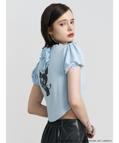jouetie tシャツ 「メロクロコラボ」KUROMIフリルチョーカー