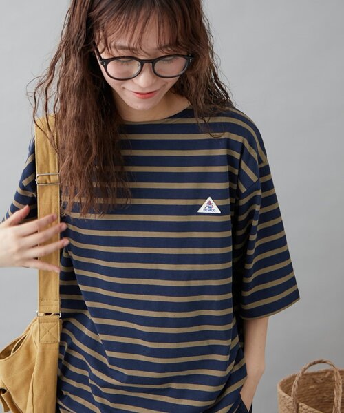 tシャツ 「GEVACO」ボートネック半袖ボーダーTEE レディース メンズ