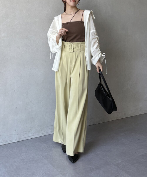 ブラウス シャツ 袖シャーリングメッシュシアーシャツ レディース Thevon ブラウス シャツ 袖シャーリングメッシュシアーシャツ