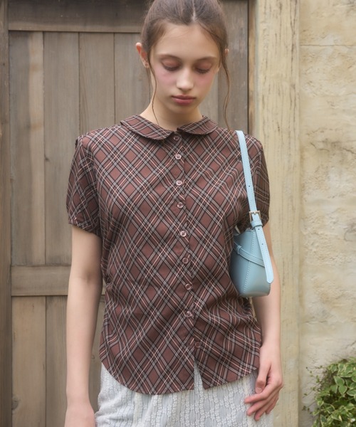 ブラウス シャツ PLAID PATCHWORK SHIRT レディース 楽天市場】シャツ ブラウス チェック柄シャツ 長袖 レディース