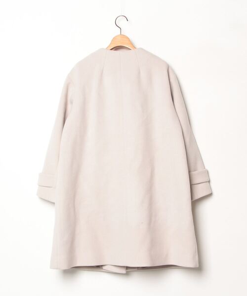 green label relaxing」 ノーカラーコート 36 ベージュ レディース