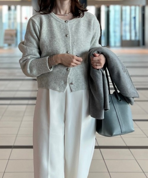 NAUL ニットカーディガン FREE ライトグレー レディース : ZOZOTOWN