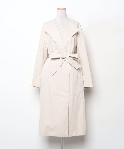 ノーカラー ベージュ コート　アンタイトル UNTITLED（アンタイトル） ノーカラーコート 02 ベージュ レディース
